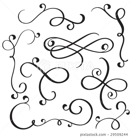 vintage flourish decorative art calligraphy whorls vintage flourish decorative art calligraphy whorls 29509244