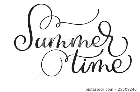 Text summer time on a white background 29509246