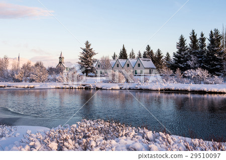 Thingvellir Church winter time view from 29510097