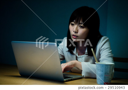 A woman who works overnight A woman who works overnight 29510943