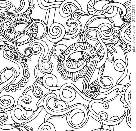 Abstract sketch decorative doodles hand drawn Abstract sketch decorative doodles hand drawn 29512233
