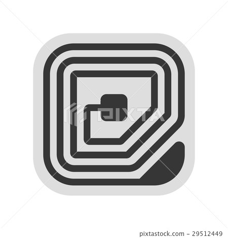 Radio Frequency Identification RFID Tag Icon - Stock Illustration  [29512449] - PIXTA