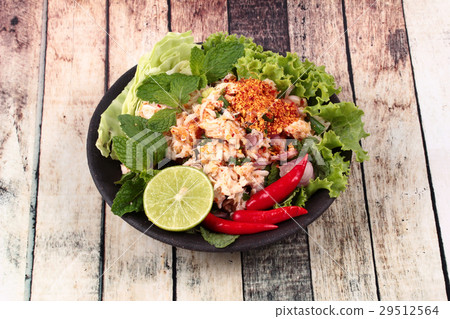 Spicy sour crab salad with vegetable ,call Lab Poo Spicy sour crab salad with vegetable ,call Lab Poo 29512564
