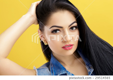 portrait of attractive young brunette woman in 29514565