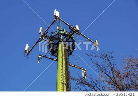 Steel telecommunication tower with antennas over 29515421