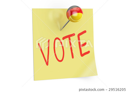 German election concept Vote text on a sticky note German election concept Vote text on a sticky note 29516205