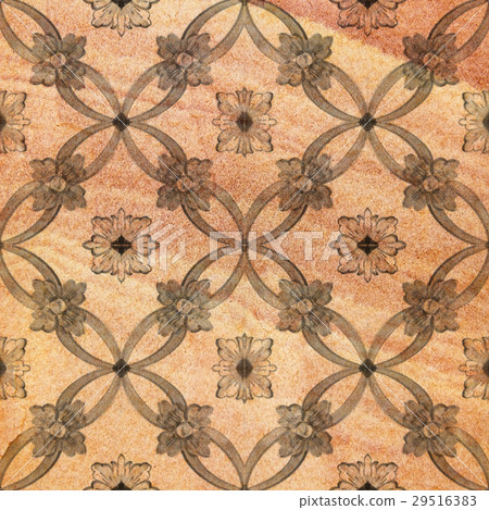 Old decorative sandstone tile background patterns 29516383