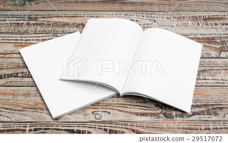 Blank catalog, magazines,book mock up on wood background . Blank catalog, magazines,book mock up on wood background . 29517072