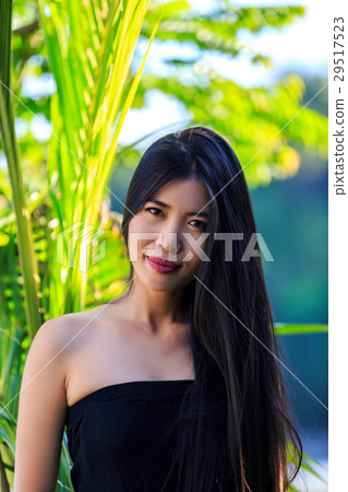 Close-up portrait young beautiful Asian girl Close-up portrait young beautiful Asian girl 29517523