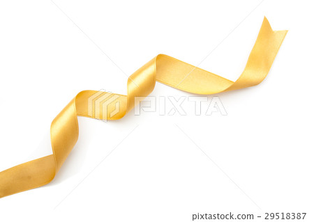 golden ribbon border isolated on white 29518387
