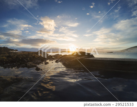 Natural blue lagoon, natural bath geothermal spa Natural blue lagoon, natural bath geothermal spa 29521533