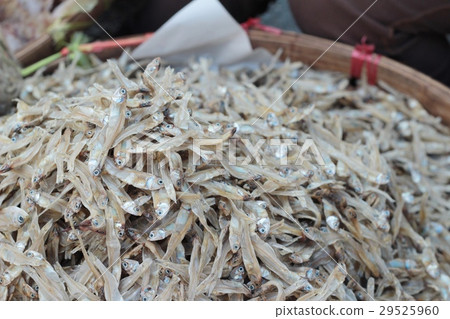 dried fish for cooking in the market. dried fish for cooking in the market. 29525960