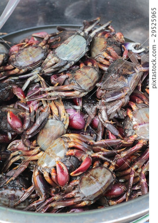 salted crab for cooking in the market. 29525965