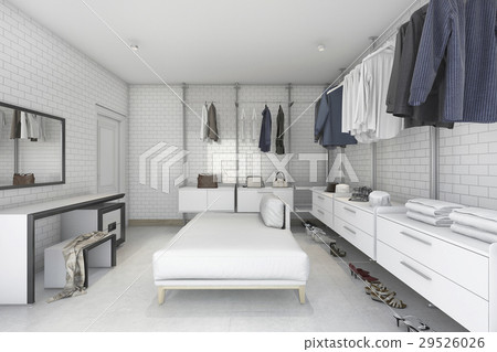minimal white brick make up room and walk in close minimal white brick make up room and walk in close 29526026