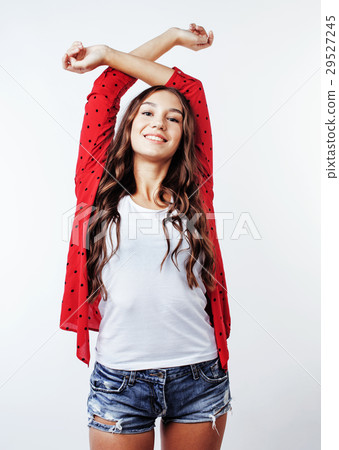 young pretty stylish hipster girl posing emotional 29527245