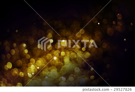 Bokeh light gold color black background 29527826