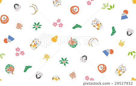 New Year lucky cards pattern 29527932