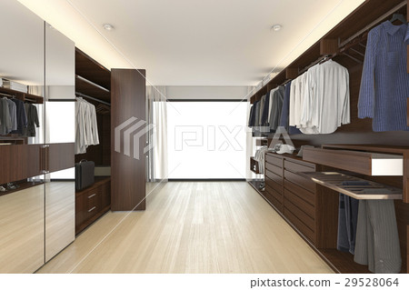 wardrobe and walk in closet near window 29528064
