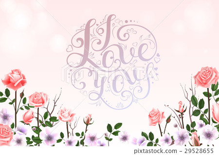 I Love you Vector Lettering with Rose I Love you Vector Lettering with Rose 29528655