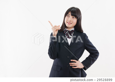Junior high school girl uniform gesture Junior high school girl uniform gesture 29528899