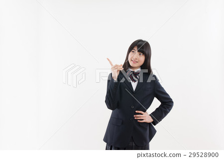 Junior high school girl uniform gesture Junior high school girl uniform gesture 29528900