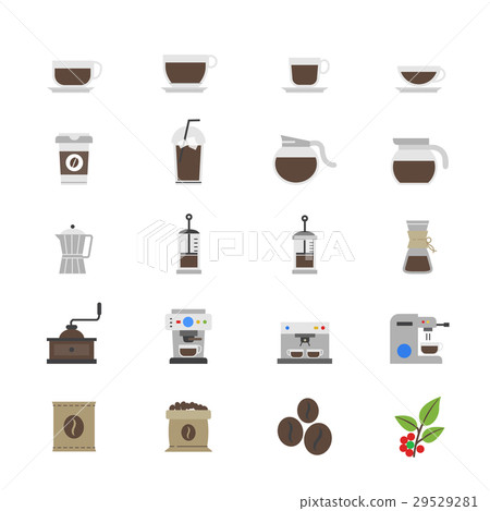 Coffee and Drink Flat Color Icons Coffee and Drink Flat Color Icons 29529281