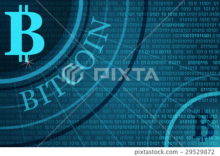 Bitcoin on digital background, vector illustration Bitcoin on digital background, vector illustration 29529872