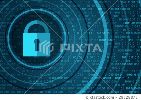 Technology security concept. Closed Padlock Technology security concept. Closed Padlock 29529873