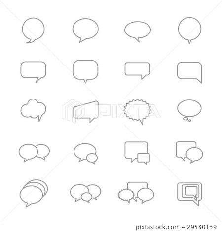 Speech Bubble Icons Line Set Of Vector Speech Bubble Icons Line Set Of Vector 29530139