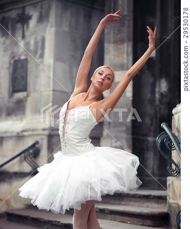 Beautiful ballet woman on stairs Beautiful ballet woman on stairs 29530178