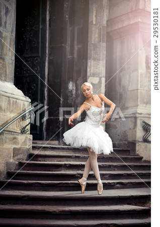 Beautiful ballet woman on stairs Beautiful ballet woman on stairs 29530181