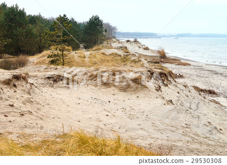 圖庫照片: beach, sea, dune, sand, dune, horizon