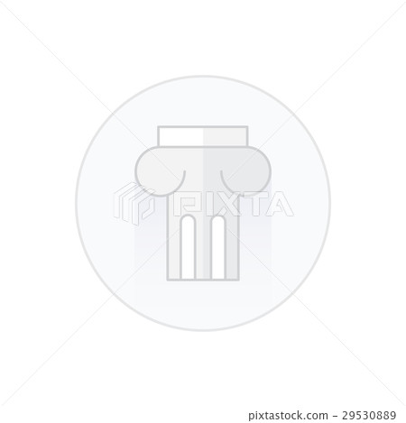 Ancient columns icon white color balance 29530889