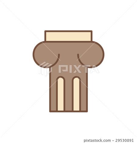 Ancient columns icon cartoon 29530891