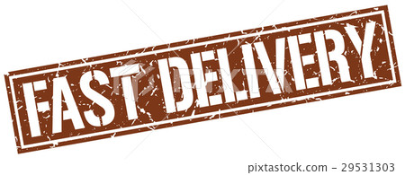 fast delivery square grunge stamp 29531303
