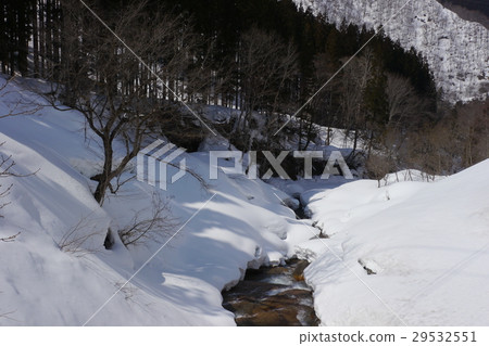 Clear current in the snow Clear current in the snow 29532551