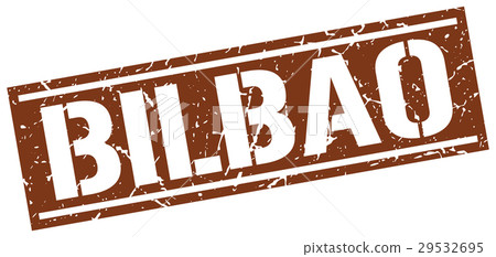 Bilbao brown square stamp 29532695