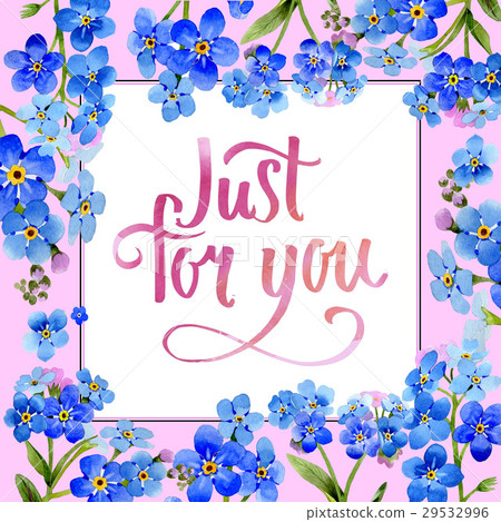 Wildflower myosotis arvensis flower frame in a 29532996