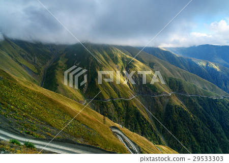 View in the Caucasus Mountains. Tusheti. Georgia 29533303