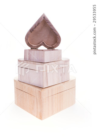 heart wood box of love on white background heart wood box of love on white background 29533955