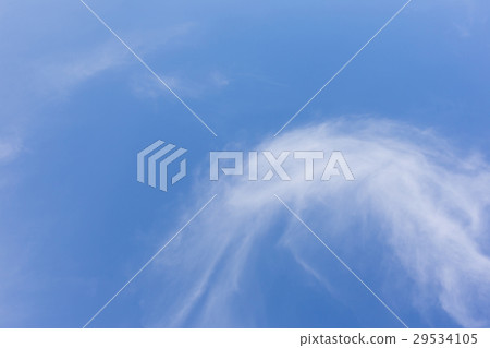 wind blowing cloud on clear blue sky background 29534105