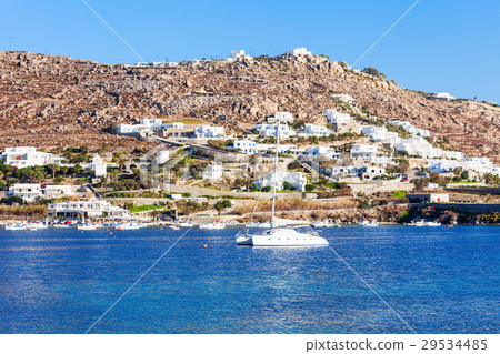 Mykonos island beach, Greece 29534485