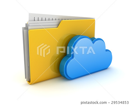 Cloud Computing with Yellow Folder 29534853