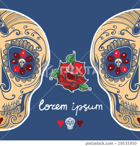 Vector template with calavera 29535950