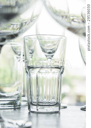 water glass on the shelves  Drinking water  29536030