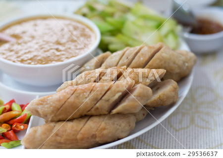 Vietnamese Meatball Wraps,Pork Sausage wraps  29536637