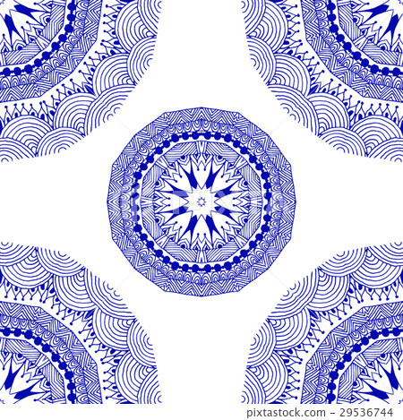 Seamless pattern in ethnic vintage boho style - Stock Illustration ...
