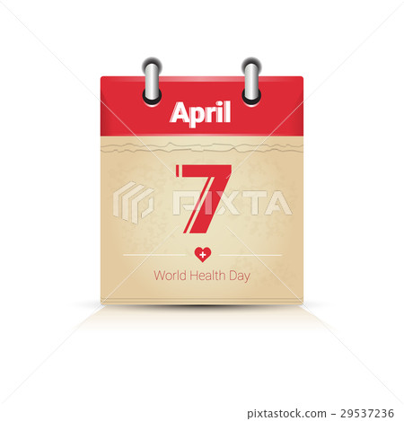 Calendar Page Health World Day Global Holiday Calendar Page Health World Day Global Holiday 29537236