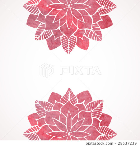 Watercolor pink lace floral patterns 29537239