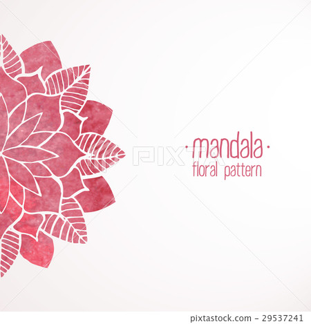 Watercolor pink lace floral pattern Watercolor pink lace floral pattern 29537241